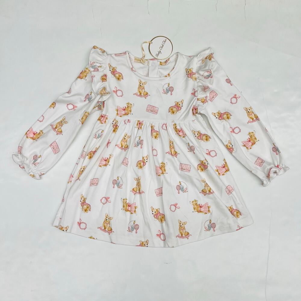 NWT Baby Club Chic Size 3 Corgi Blouse & Legging Set - Picture 3 of 5